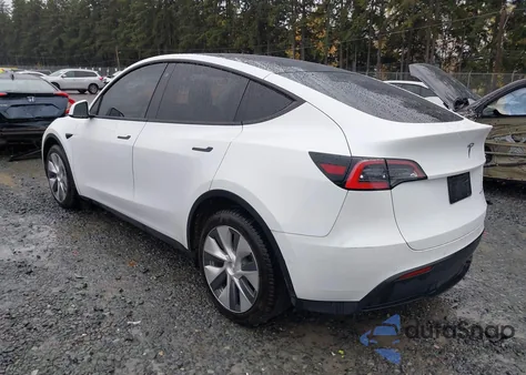 2020 Tesla Model Y Long Range Dual Motor All-Wheel Drive z USA, uszkodzony, nr VIN 5YJYGDEEXLF055748